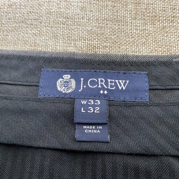 J.Crew Thompson Wool Dress Pants Men's 33 x 32 Mid Rise Gray Business Office - Picture 5 of 16